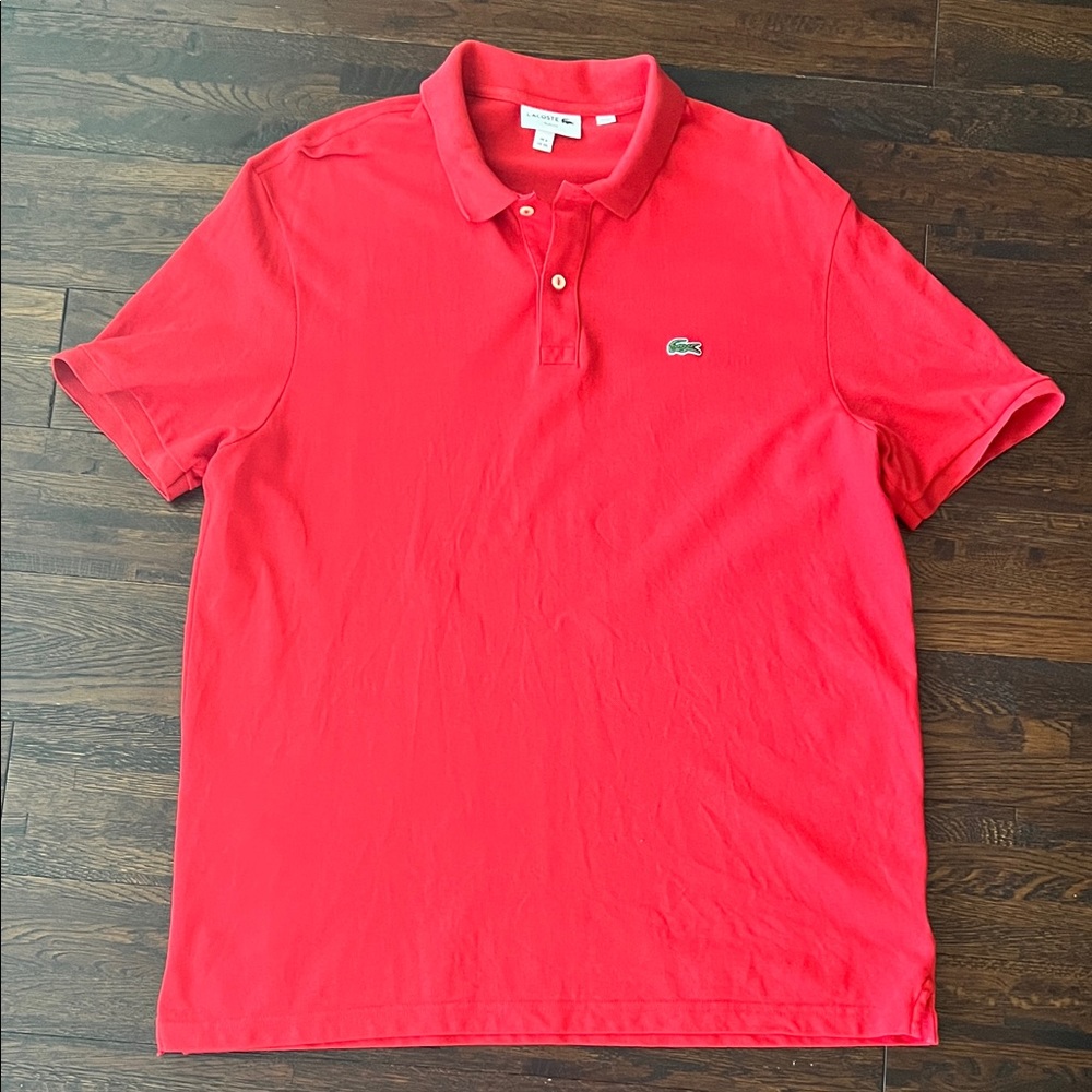 Lacoste Men's Vibrant Red Polo Shirt